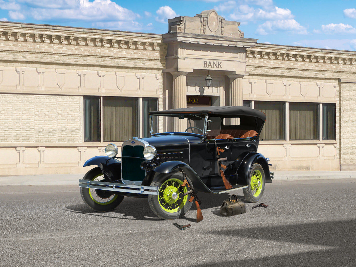 ICM 1:24 Ford Model A Gangster Car - ICM24052