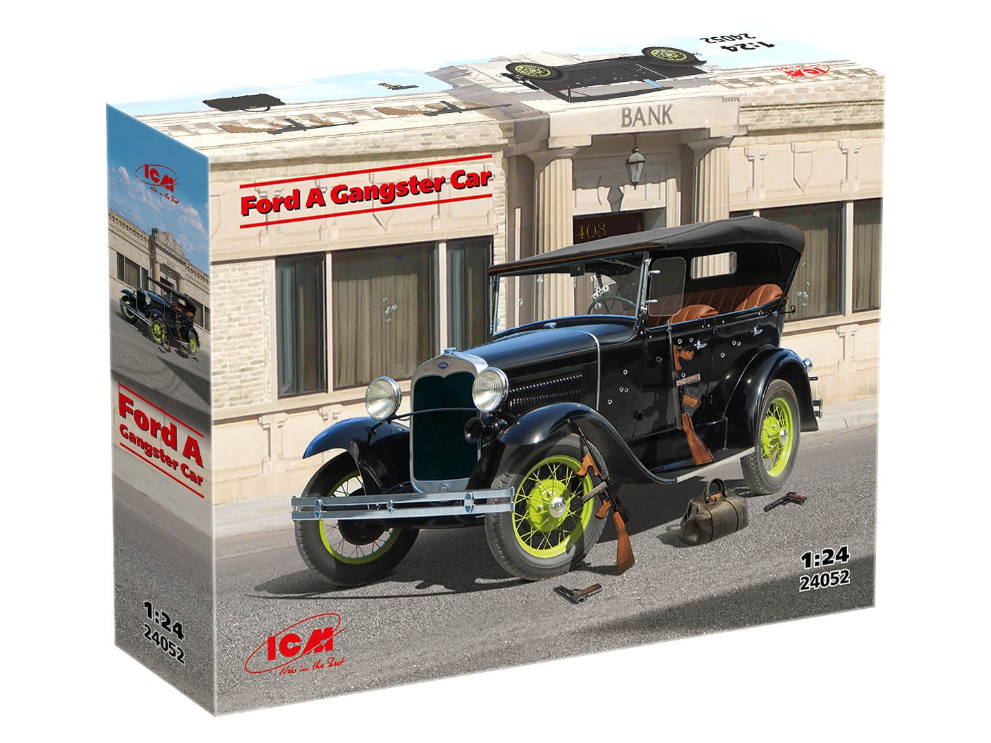 ICM 1:24 Ford Model A Gangster Car - ICM24052