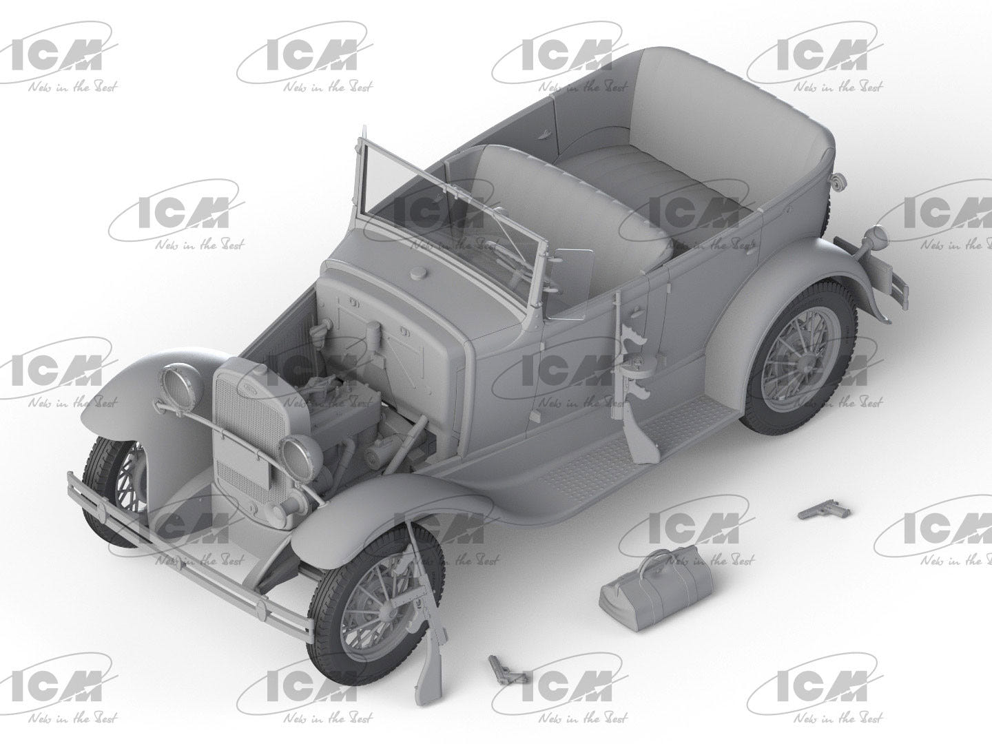 ICM 1:24 Ford Model A Gangster Car - ICM24052
