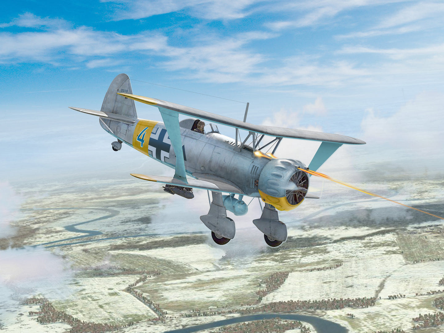 ICM 1:32 Hs 123A-1 (Late) WWII German Attack Aircraft - ICM32015