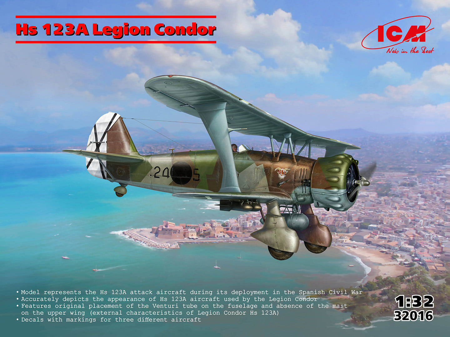 ICM 1:32 Hs 123A-1 Legion Condor Attack Aircraft - ICM32016