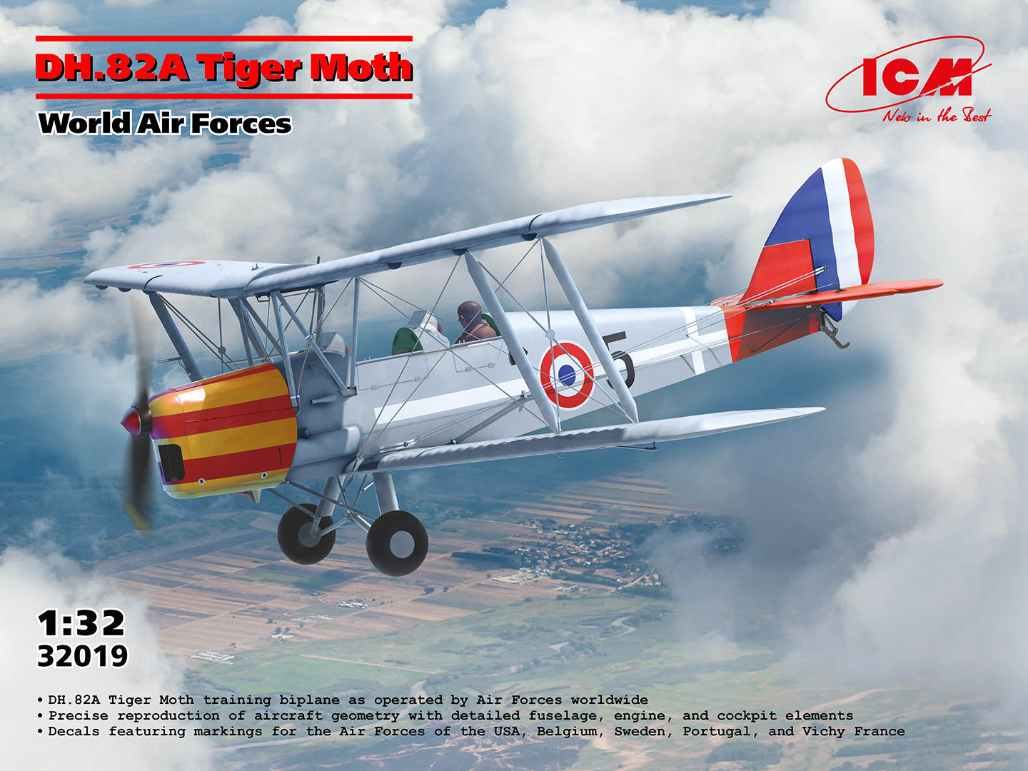 ICM 1:32 DH.82A Tiger Moth of the World Air Forces - ICM32019