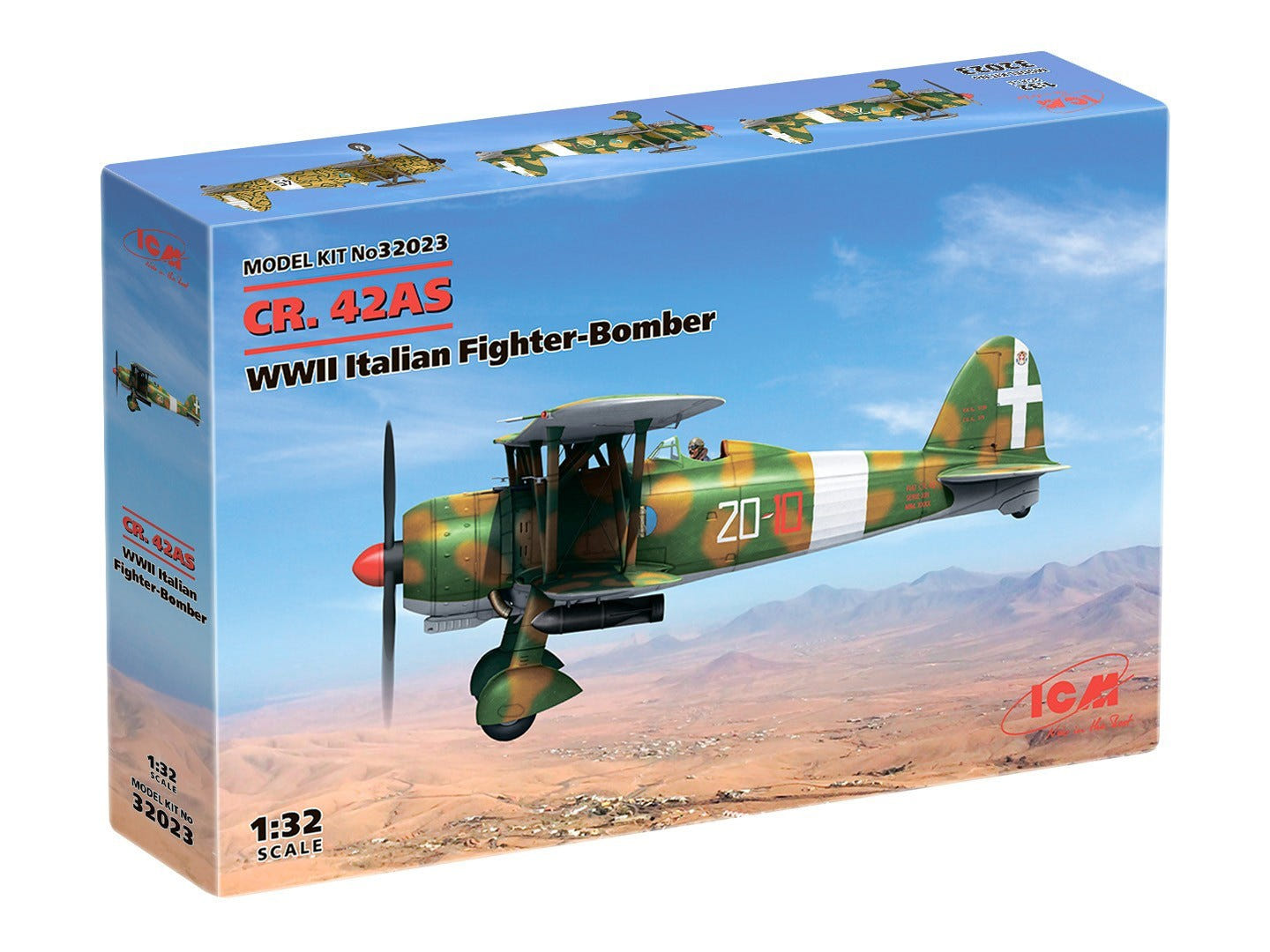 ICM 1:32 CR. 42AS WWII Italian Fighter-Bomber - ICM32023