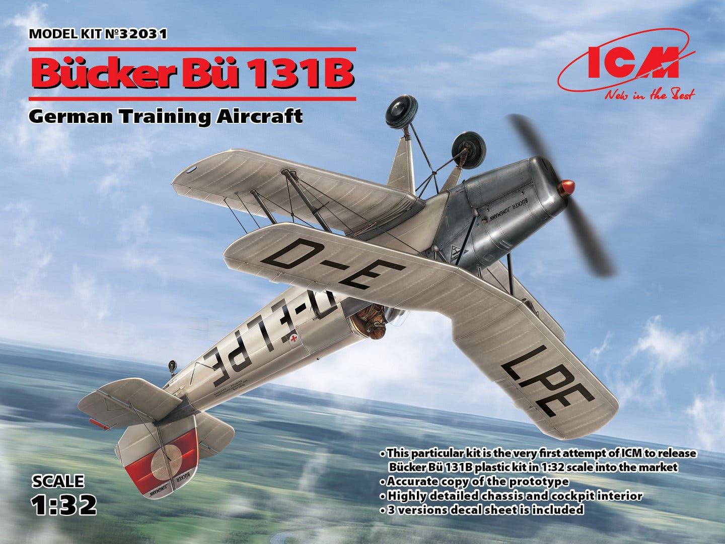 ICM 1:32 Bücker Bü 131B German Training Aircraft - ICM32031