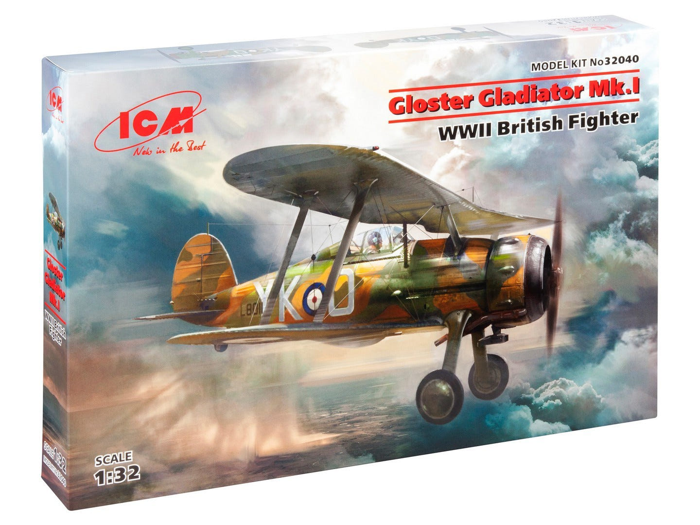 ICM 1:32 Gloster Gladiator Mk.I WWII British Fighter - ICM32040