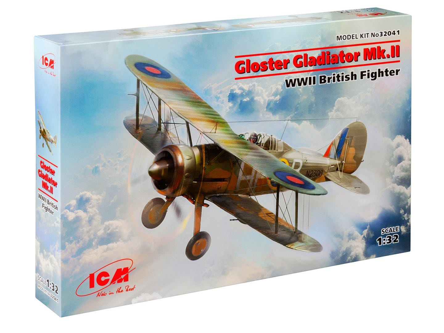 ICM 1:32 Gloster Gladiator Mk.II WWII British Fighter Plane - ICM32041