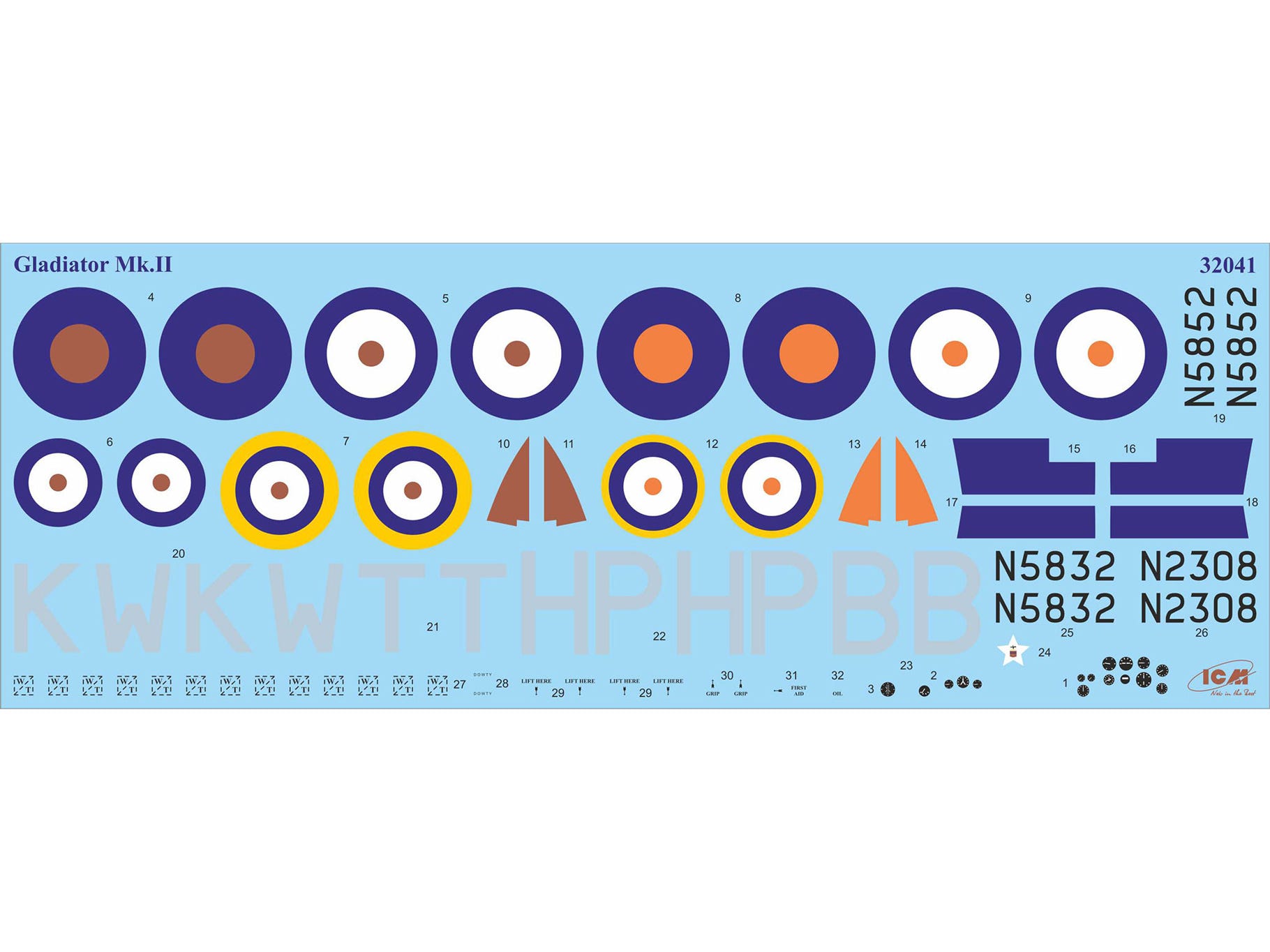 ICM 1:32 Gloster Gladiator Mk.II WWII British Fighter Plane - ICM32041