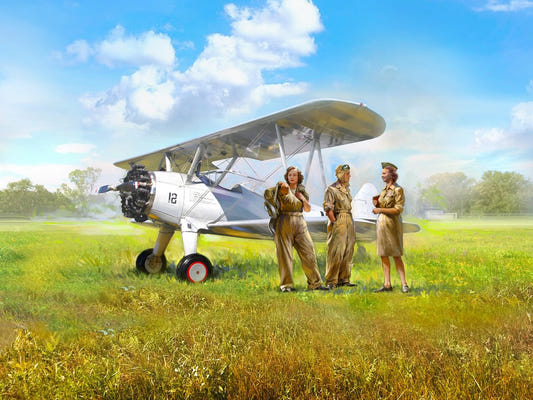 ICM 1:32 Stearman PT-17 with American Cadets (3 Figures) - ICM32051