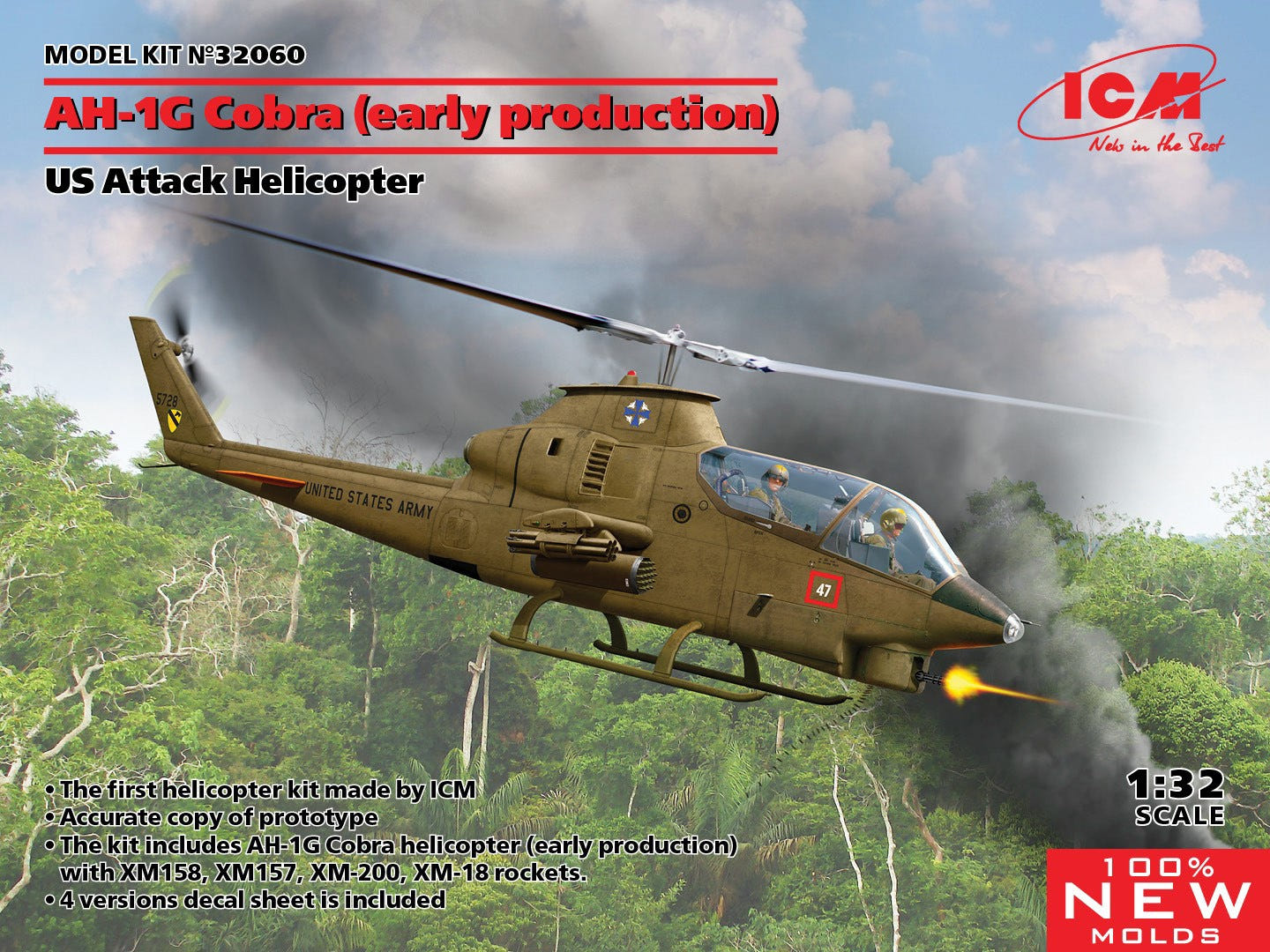 ICM 1:32 AH-1G Cobra (Early Production) U.S. Attack Helicopter - ICM32060