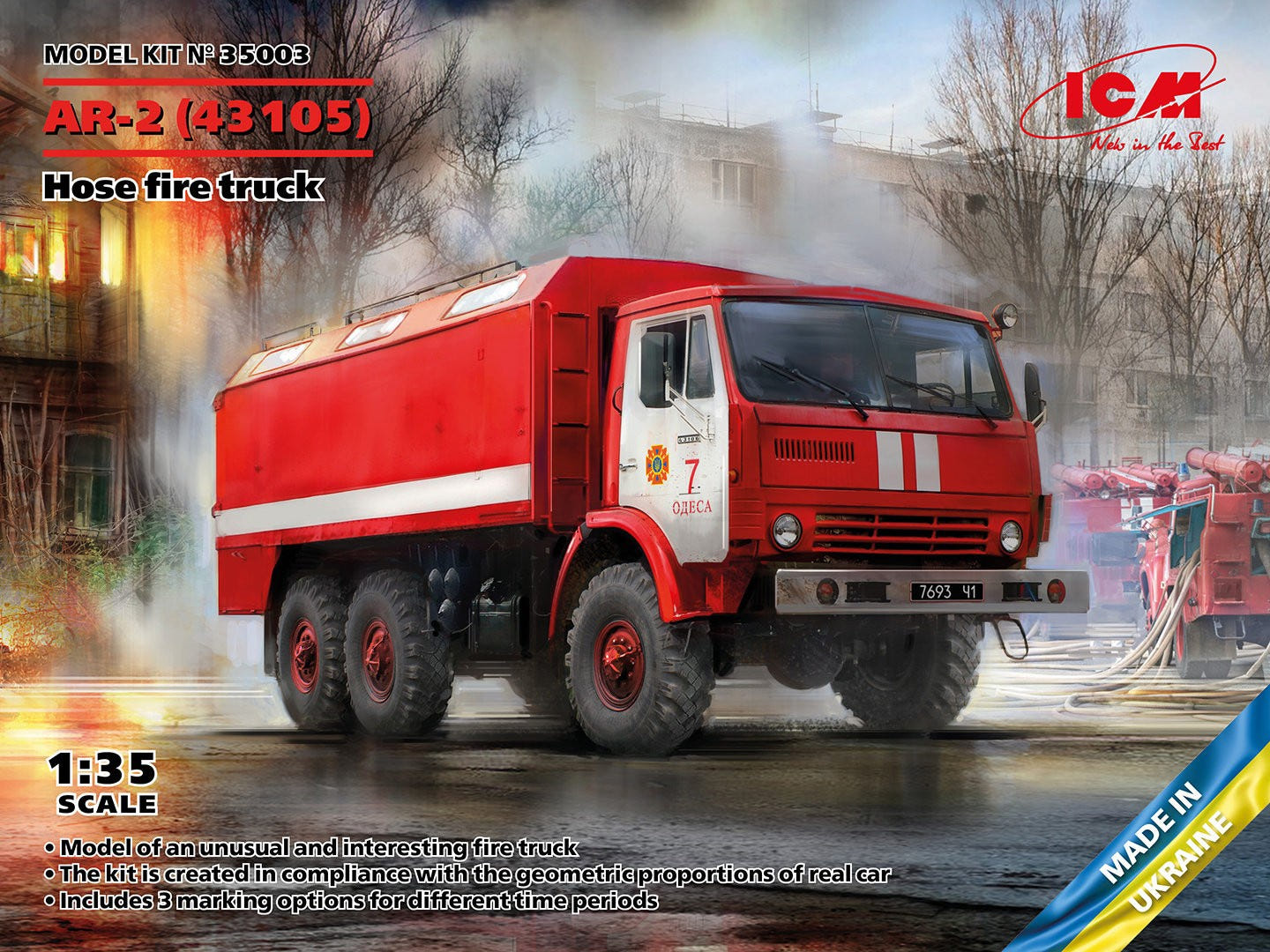 ICM 1:35 AR-2 (43105) Hose Fire Truck - ICM35003
