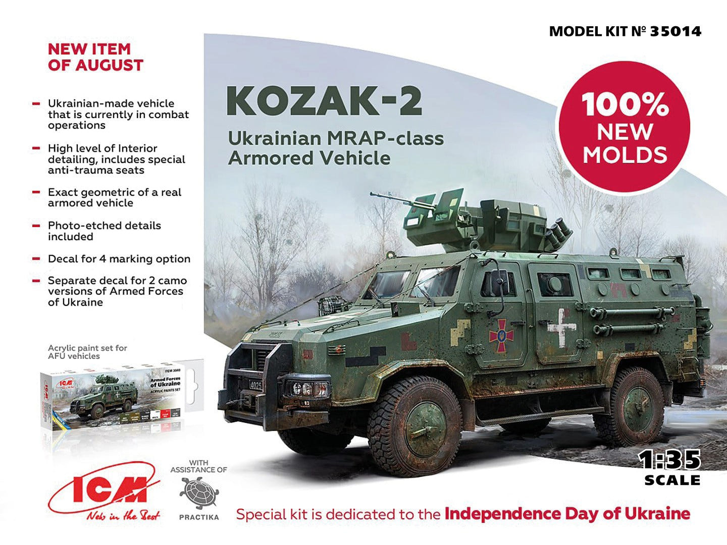 ICM 1:35 Kozak-2' Ukrainian MRAP-Class Armoured Vehicle - ICM35014