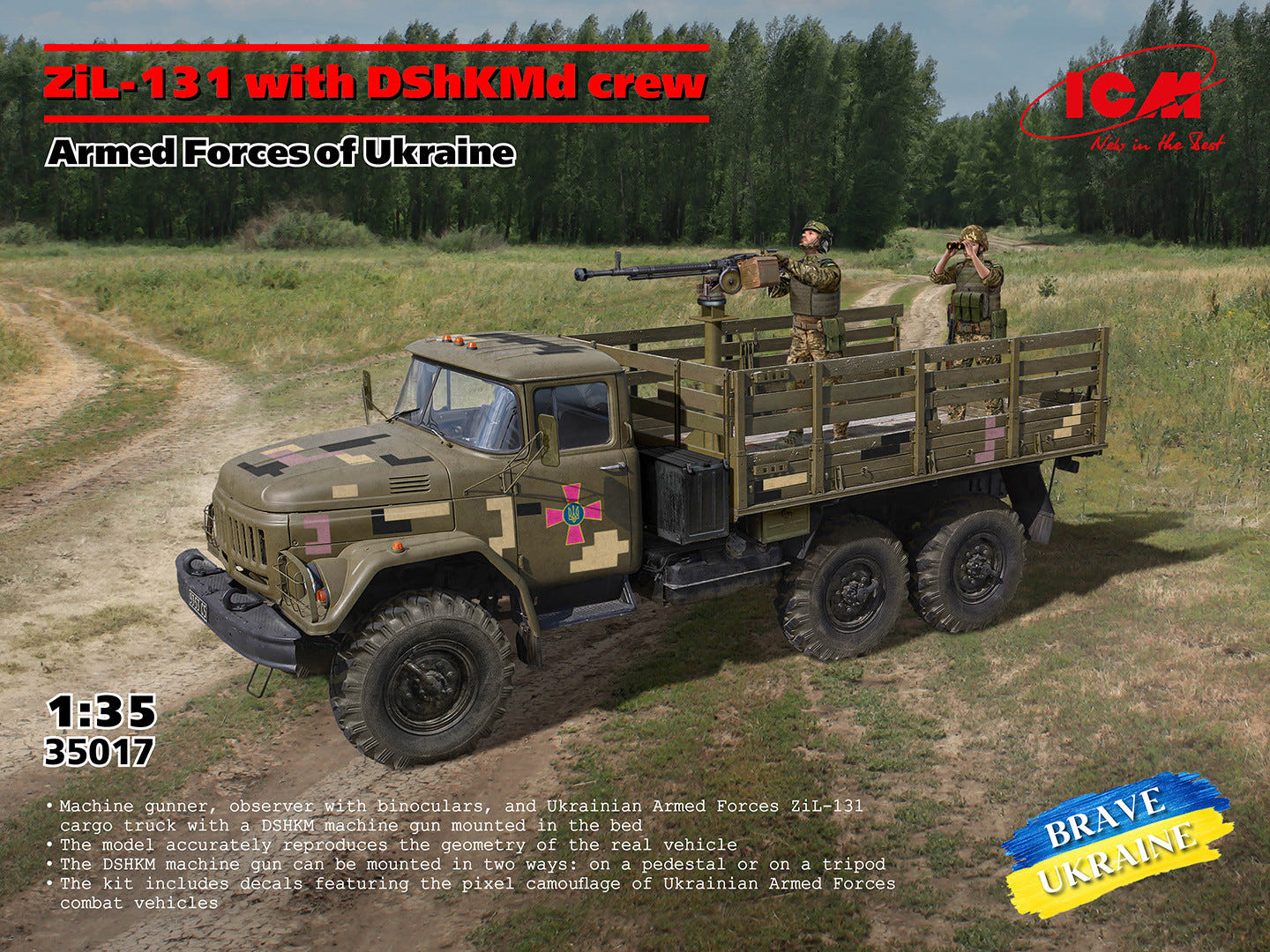 ICM 1:35 ZіL-131 with DShKMd Crew Armed Forces of Ukraine - ICM35017