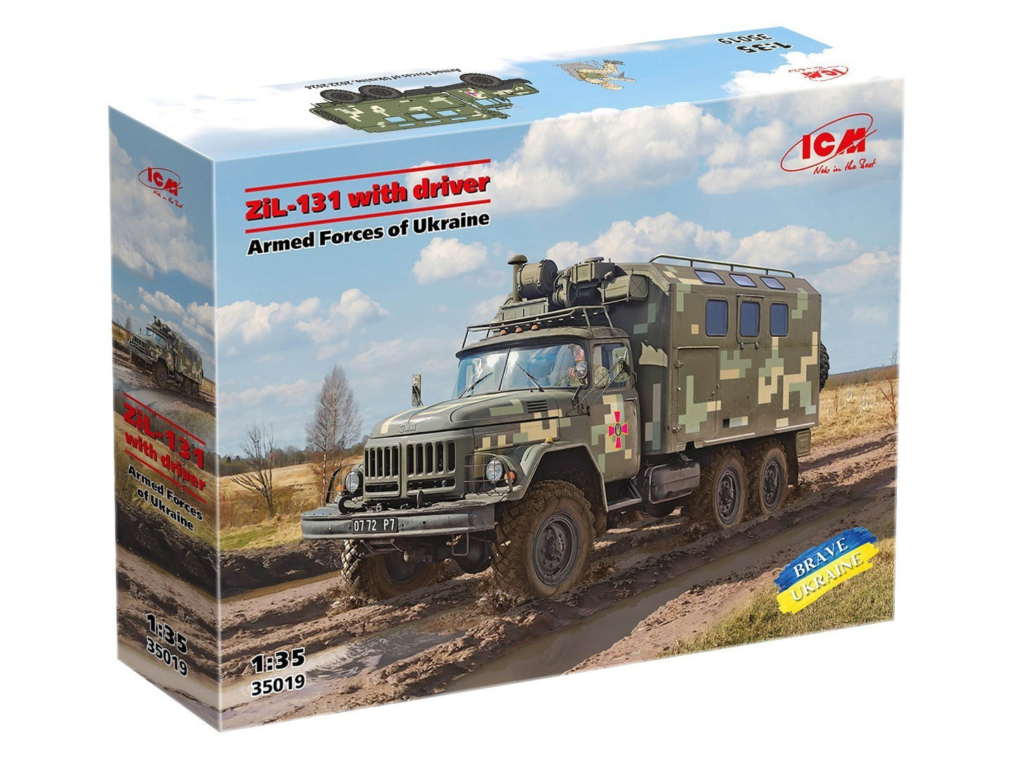 ICM 1:35 ZiL-131 of the Armed Forces of Ukraine with Driver Figure - ICM35019
