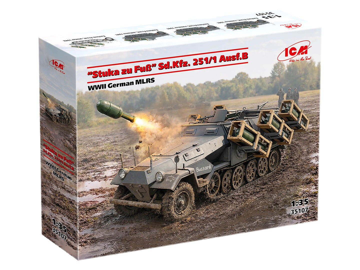ICM 1:35 ‘Stuka zu Fuß’ Sd.Kfz. 251/1 Ausf.B WWII German MLRS - ICM35107