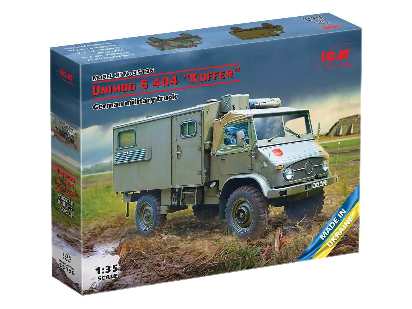 ICM 1:35 Unimog S 404 with Box Body German Military Truck - ICM35136