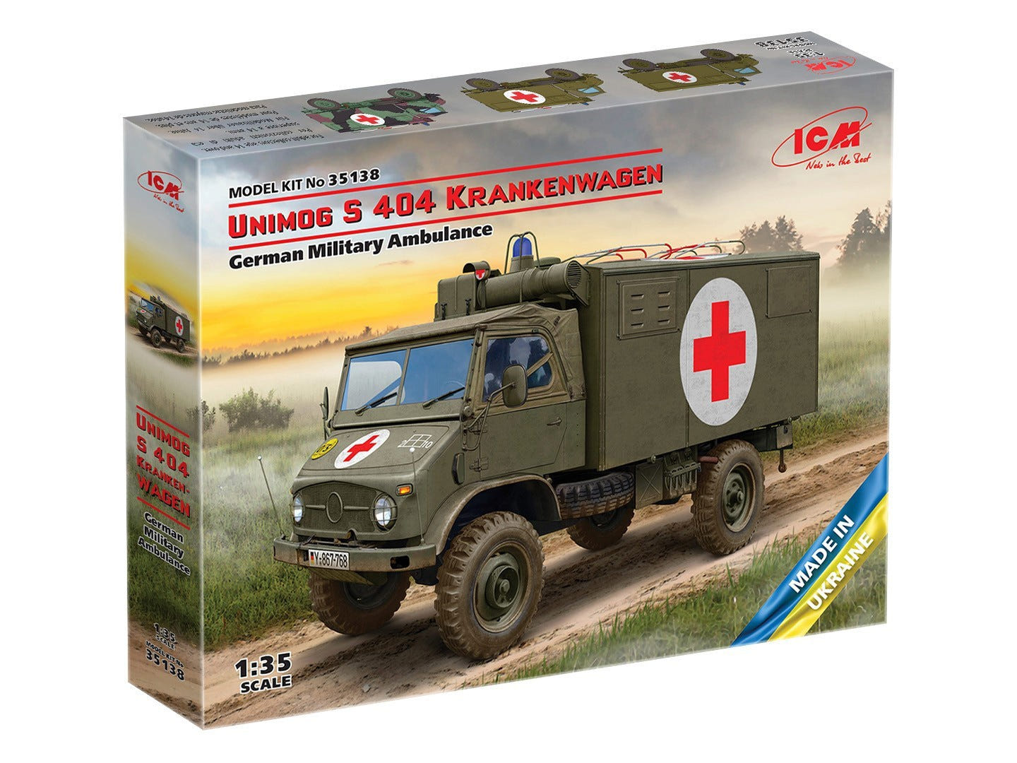 ICM 1:35 Unimog S 404 German Military Ambulance - ICM35138