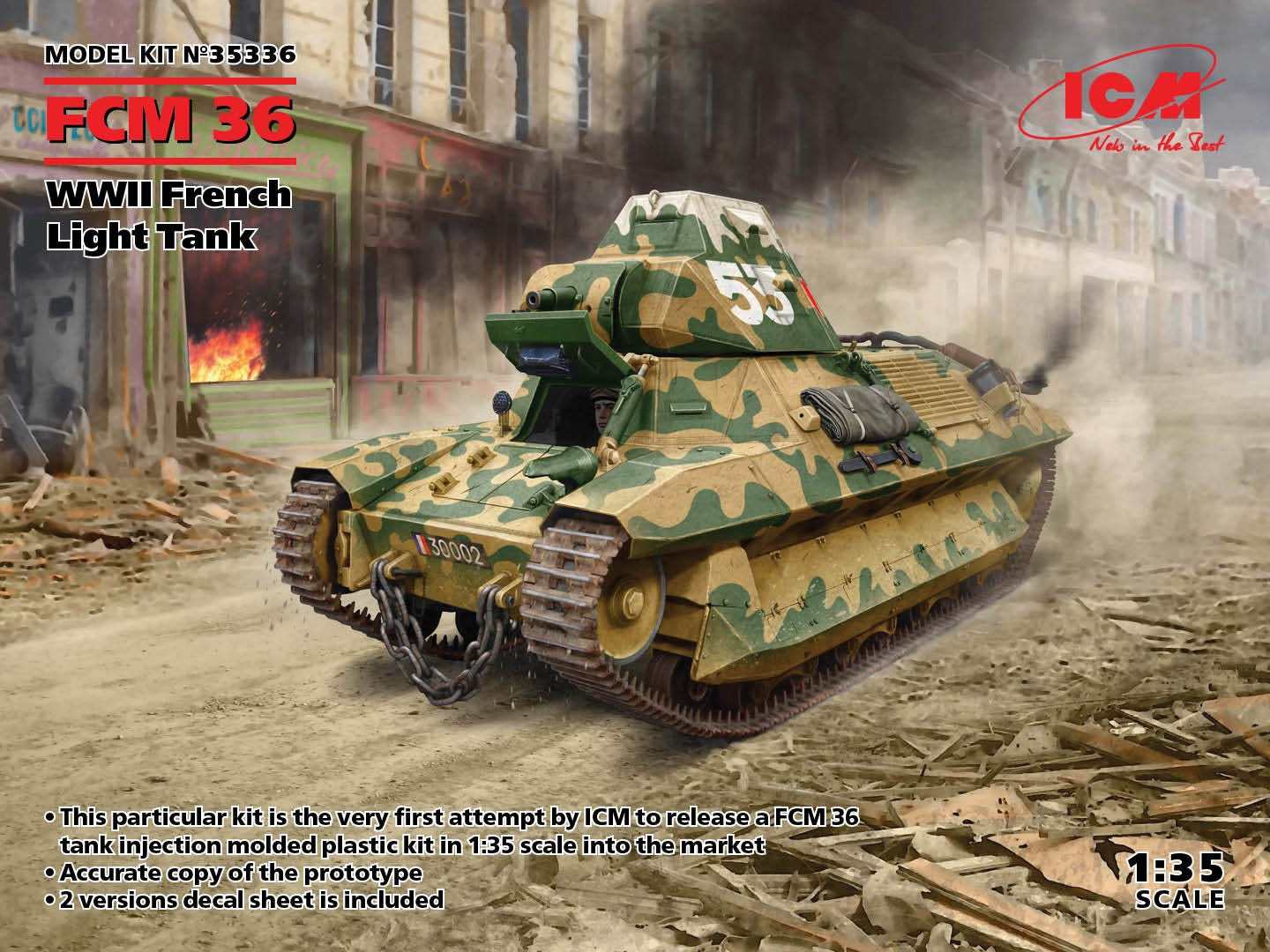 ICM 1:35 FCM 36 WWII French Light Tank - ICM35336