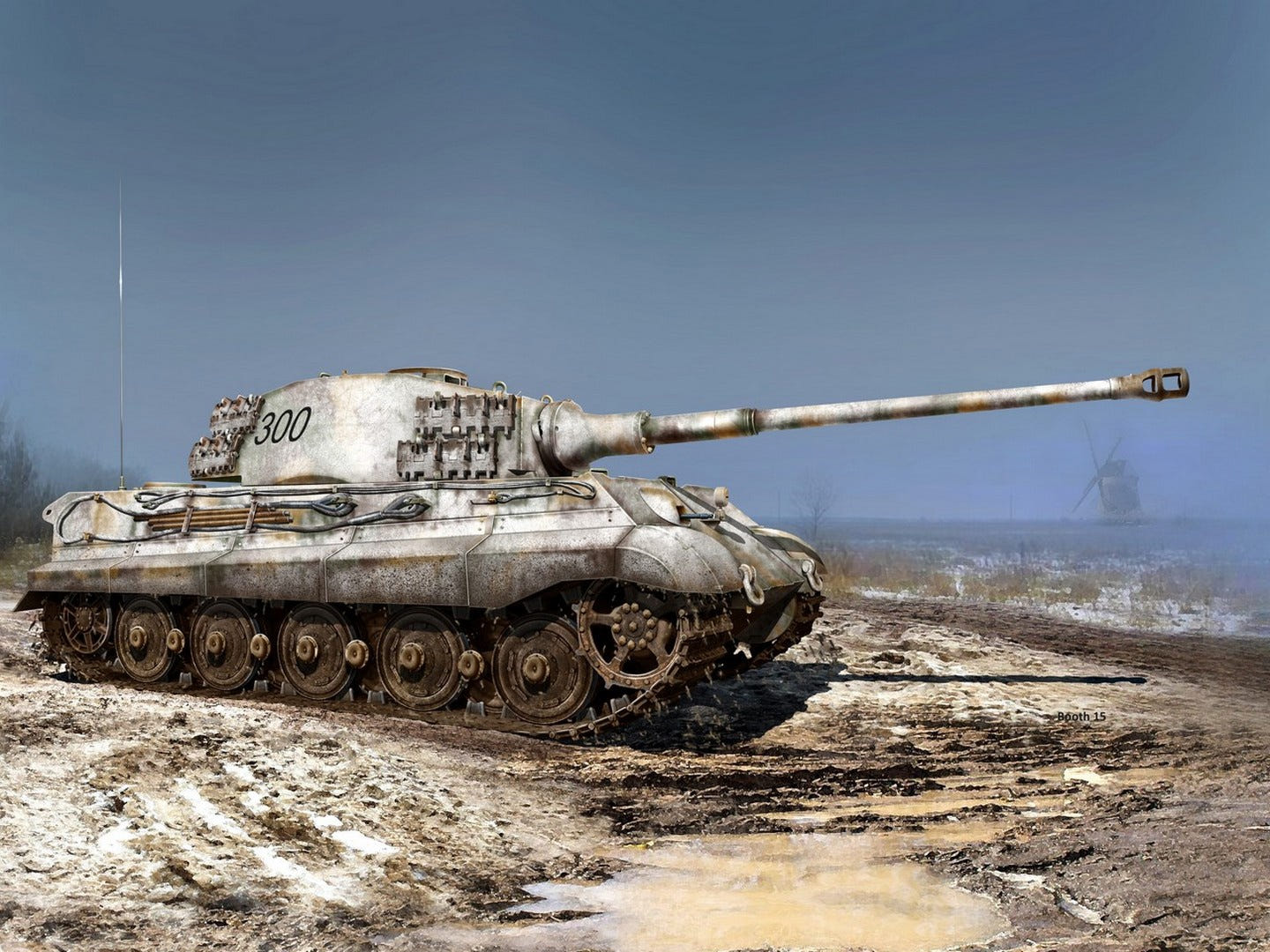 ICM 1:35 Pz.Kpfw.VI Ausf.B King Tiger with Henschel Turret (Late Production) WWII German Heavy Tank - ICM35363