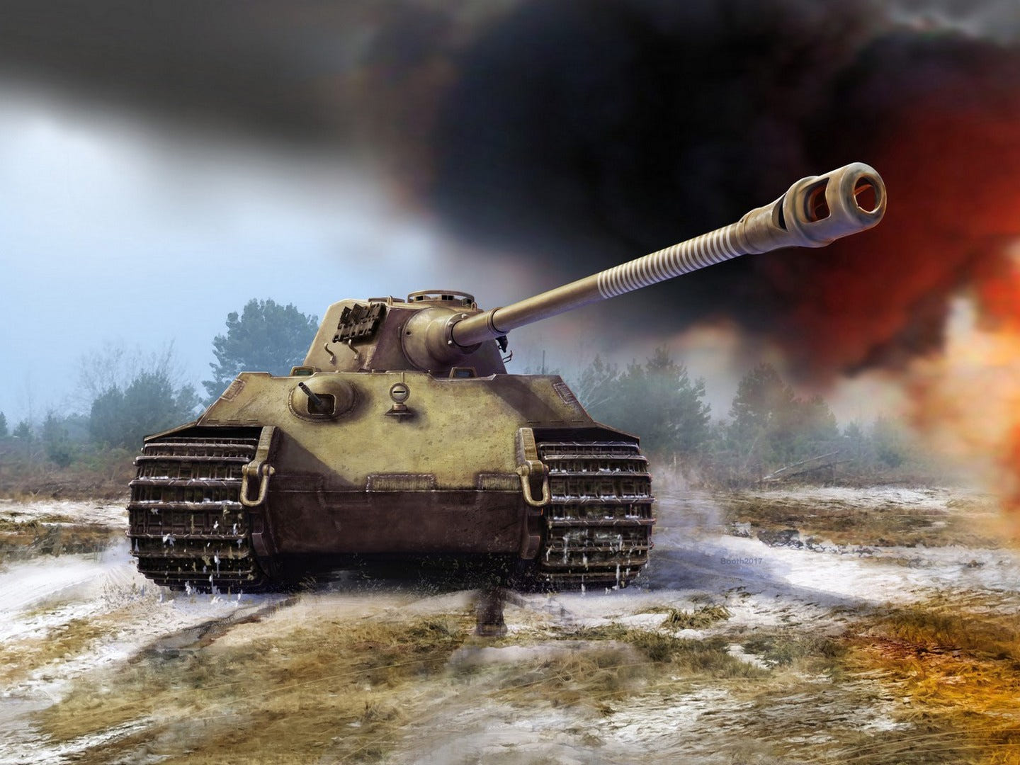 ICM 1:35 Pz.Kpfw.VI Ausf.B King Tiger (Late Production) with Full Interior WWII German Heavy Tank - ICM35364