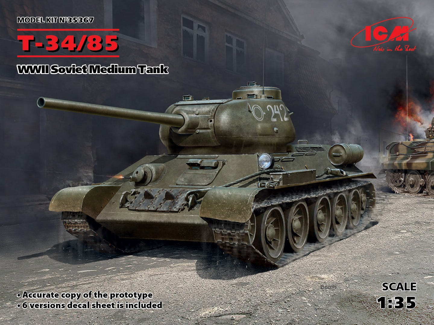 ICM 1:35 Т-34-85 WWII Soviet Medium Tank - ICM35367