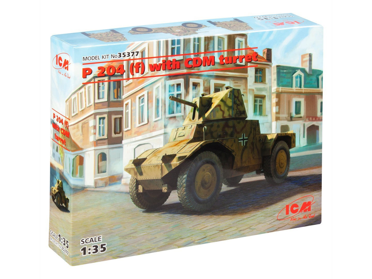 ICM 1:35 Panzerspähwagen P 204 (f) with CDM Turret WWII German Armoured Vehicle - ICM35377