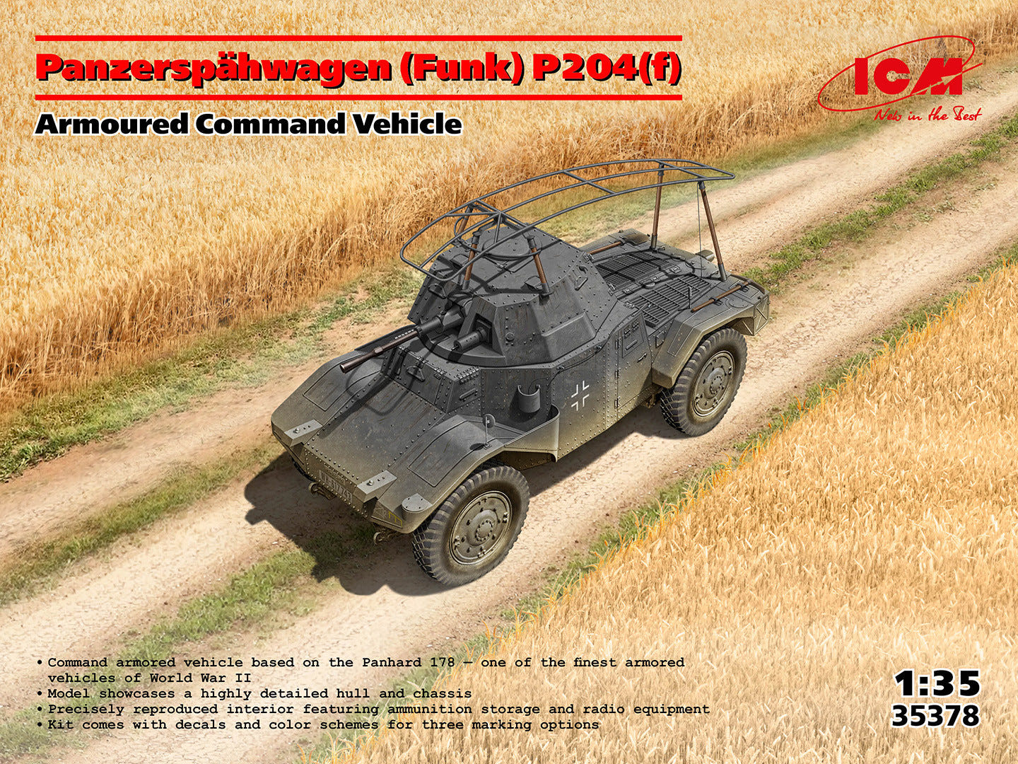 ICM 1:35 Panzerspähwagen (Funk) P204(f) Armoured Command Vehicle - ICM35378