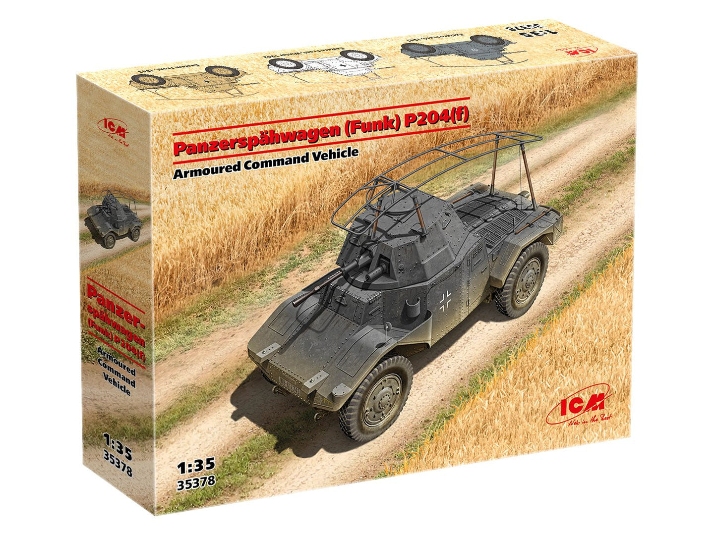 ICM 1:35 Panzerspähwagen (Funk) P204(f) Armoured Command Vehicle - ICM35378