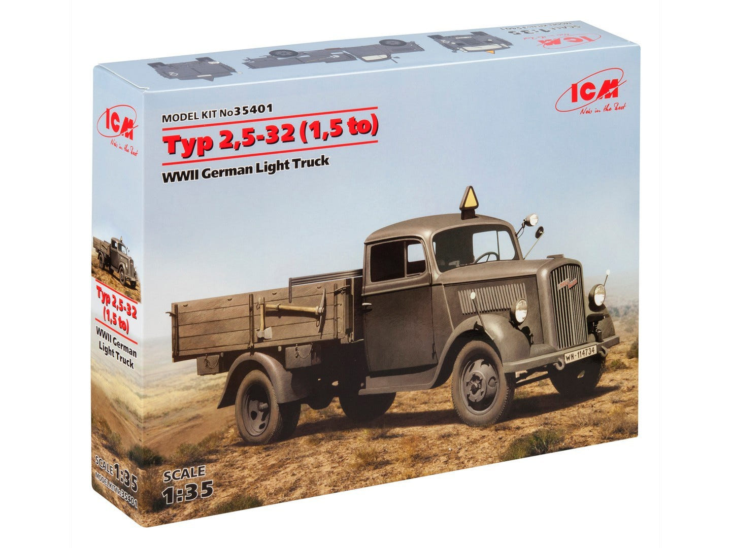 ICM 1:35 Typ 2 5-32 (1 5 to) WWII German Light Truck - ICM35401