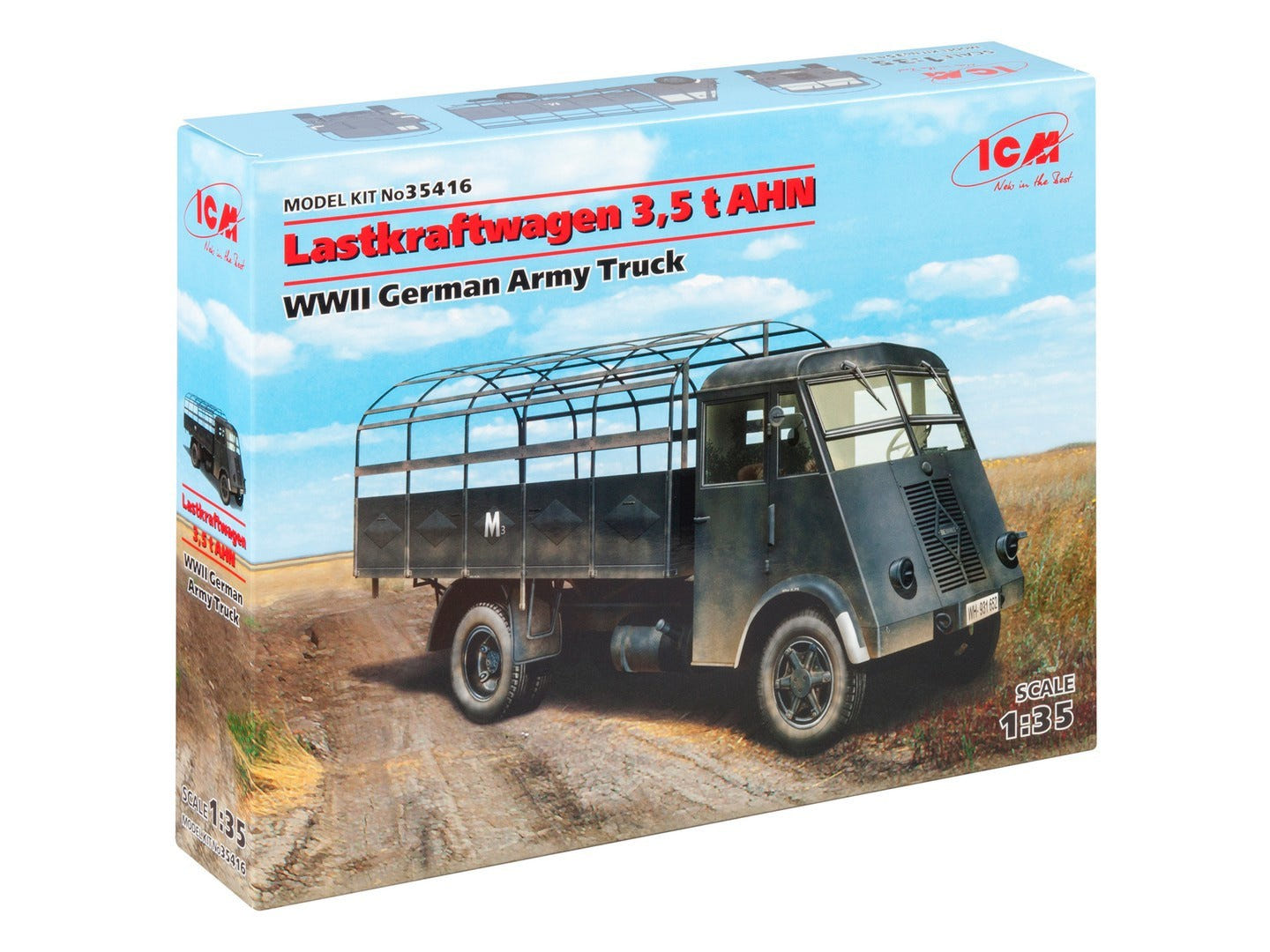 ICM 1:35 Lastkraftwagen 3 5 t AHN WWII German Army Truck - ICM35416