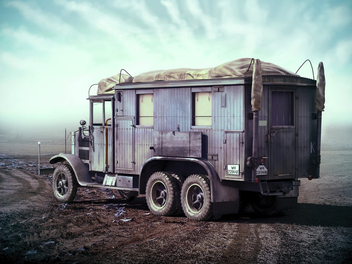 ICM 1:35 Krupp L3H163 Kfz.72 WWII German Radio Communication Truck - ICM35462