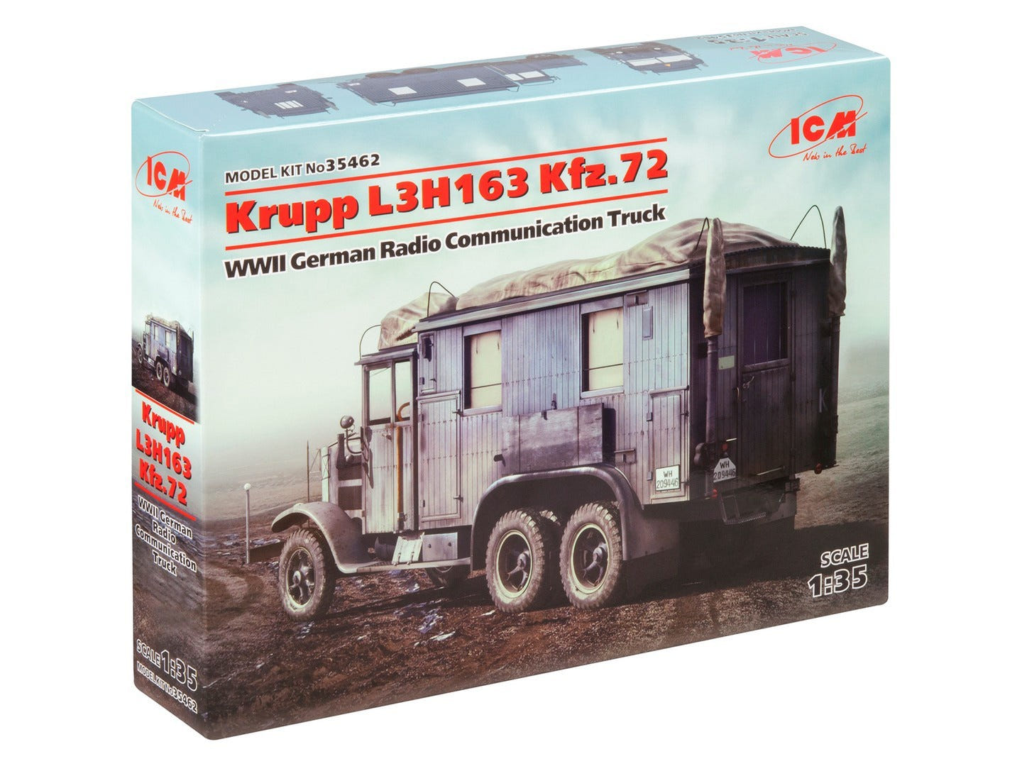 ICM 1:35 Krupp L3H163 Kfz.72 WWII German Radio Communication Truck - ICM35462