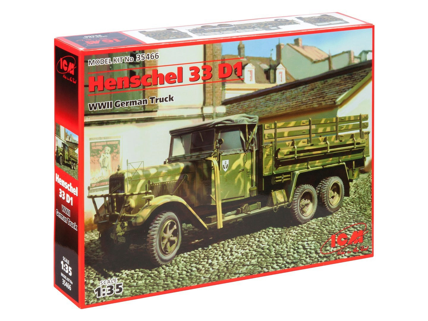 ICM 1:35 Henschel 33 D1 WWII German Army Truck - ICM35466