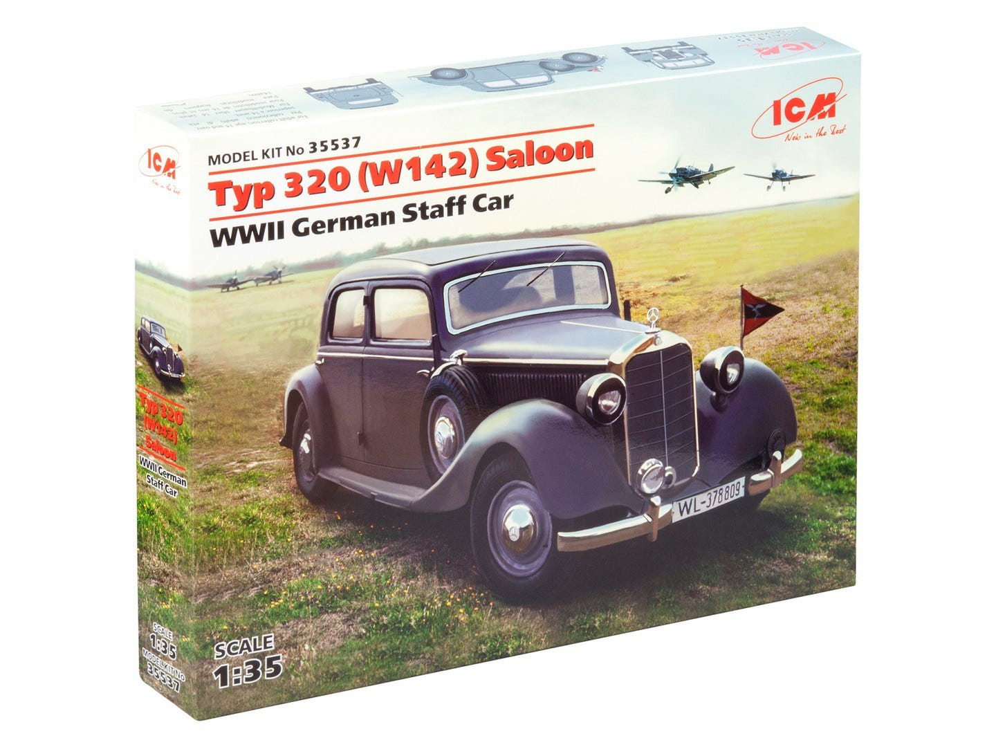 ICM 1:35 Typ 320 (W142) Saloon WWII German Staff Car - ICM35537