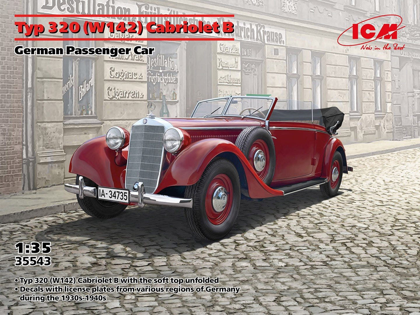 ICM 1:35 Typ 320 (W142) Cabriolet B German Passenger Car - ICM35543