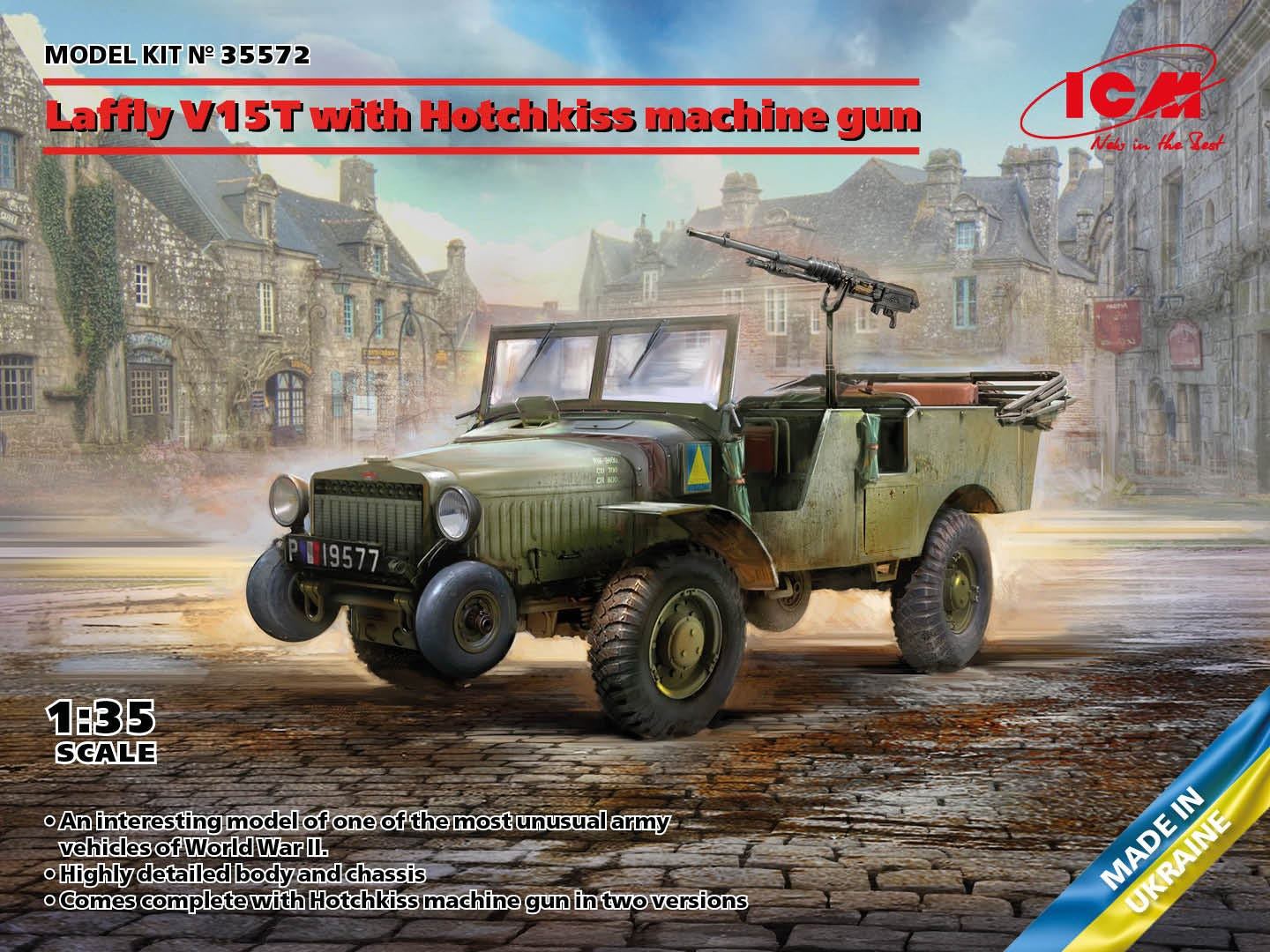 ICM 1:35 Laffly V15T with Hotchkiss Machine Gun - ICM35572