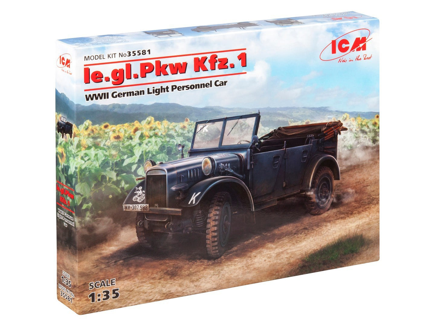 ICM 1:35 le.gl.Pkw Kfz.1 WWII German Light Personnel Car - ICM35581