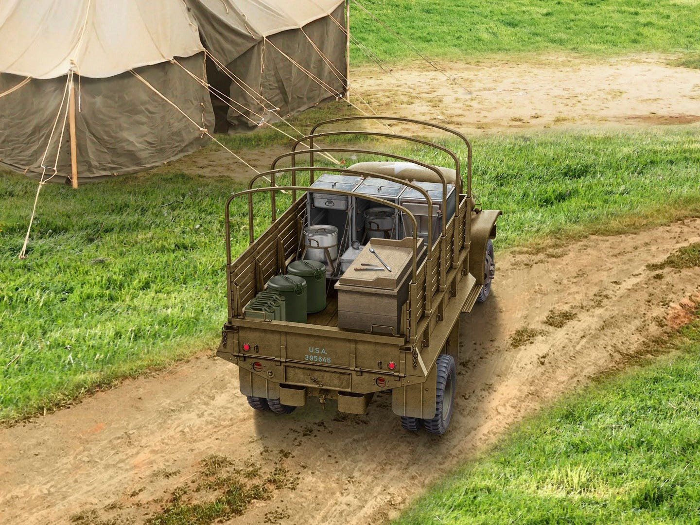 ICM 1:35 WWII U.S. Army Kitchen Truck with Accessories - ICM35587