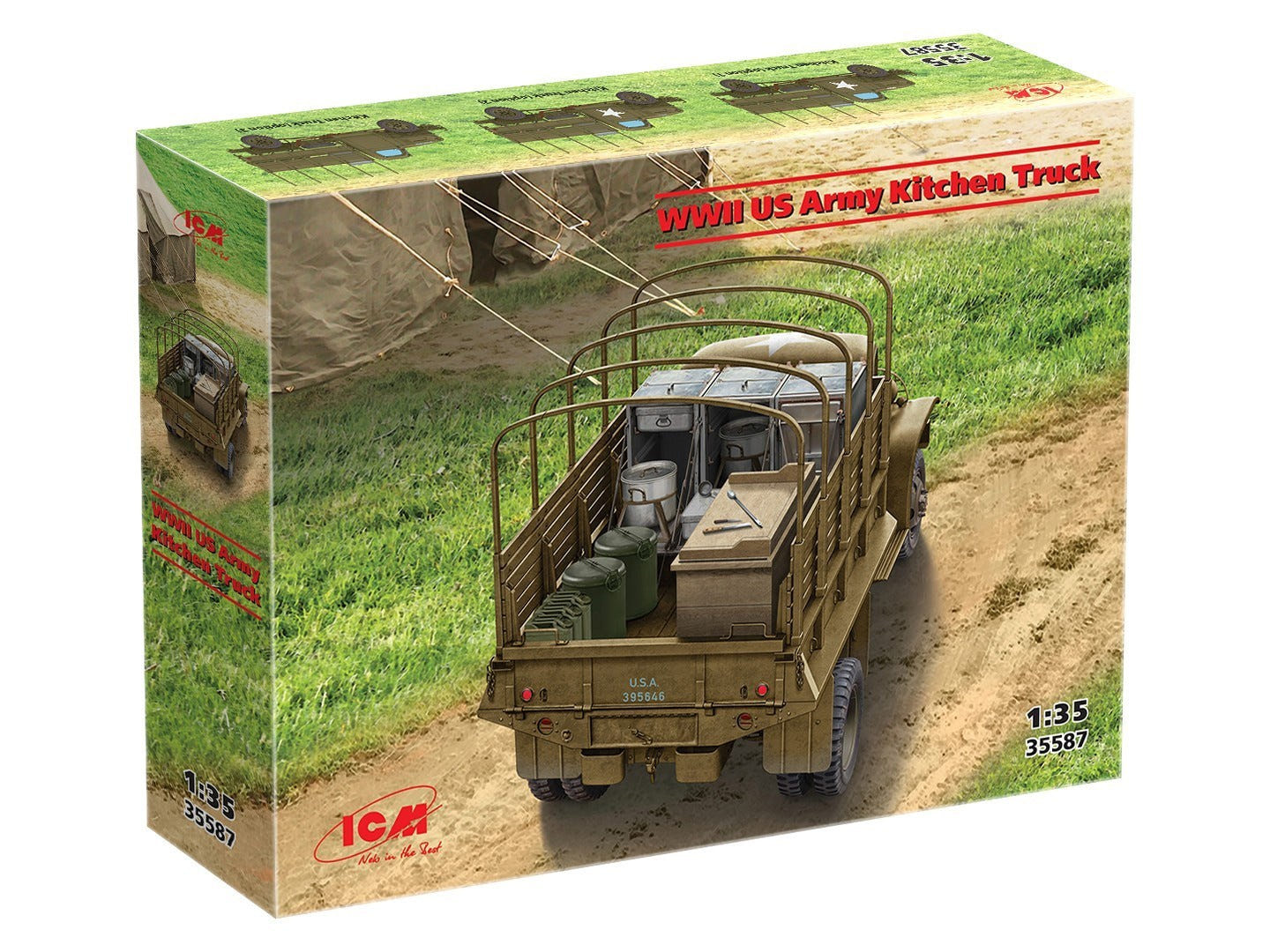 ICM 1:35 WWII U.S. Army Kitchen Truck with Accessories - ICM35587