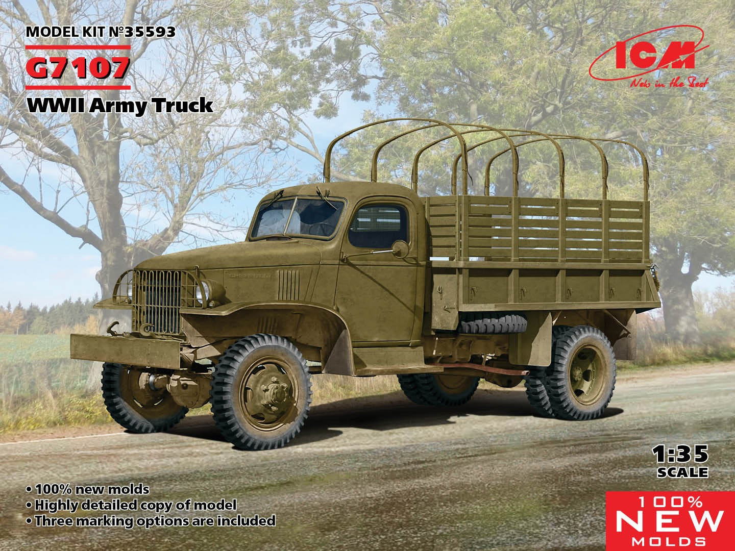 ICM 1:35 G7107 WWII Army Truck - ICM35593