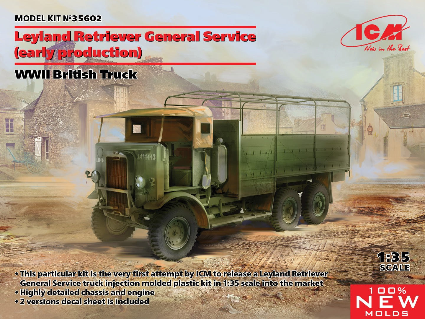 ICM 1:35 Leyland Retriever General Service (Early Production) WWII British Truck - ICM35602