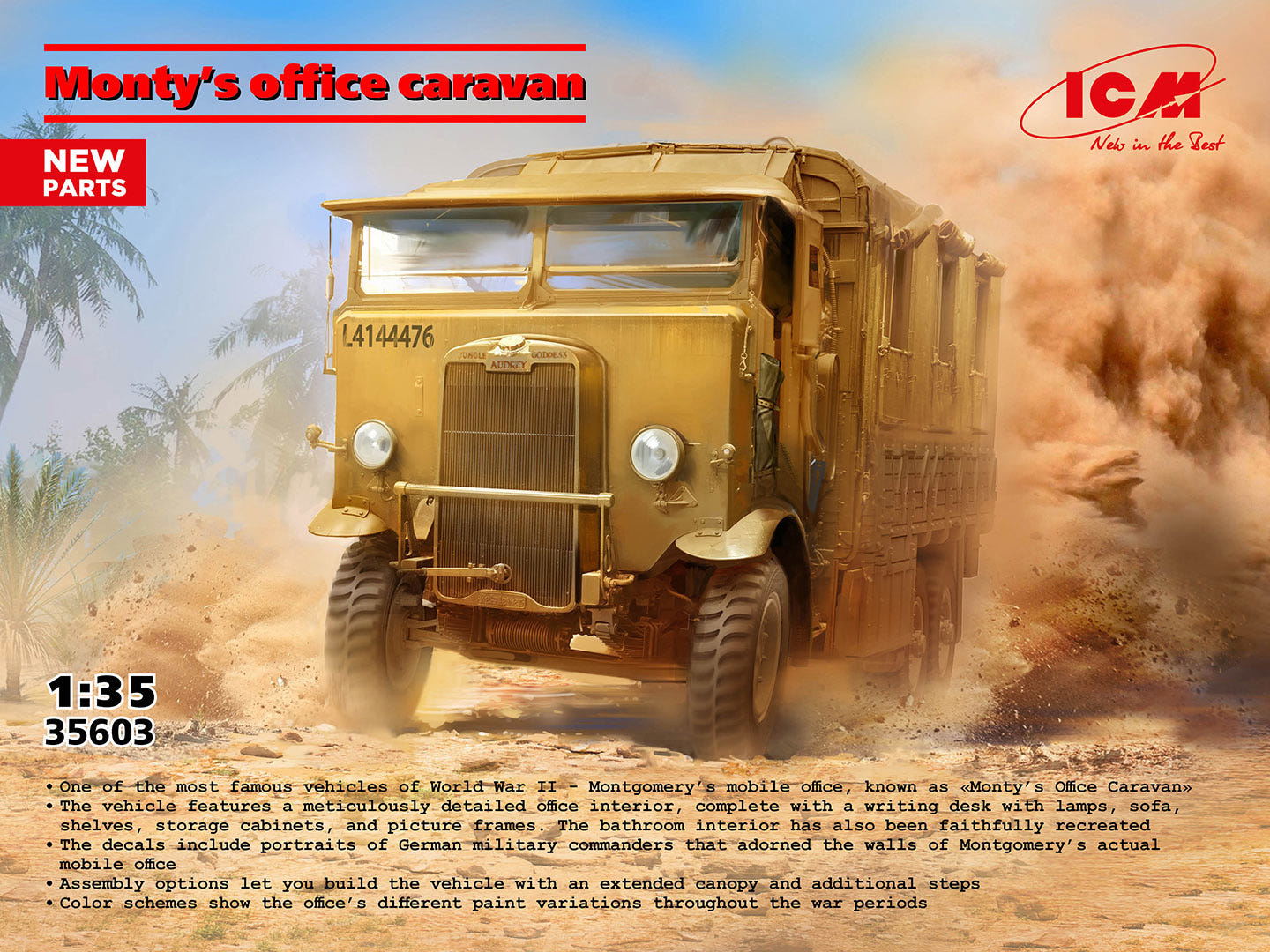 ICM 1:35 Monty's Mobile Office Caravan - ICM35603