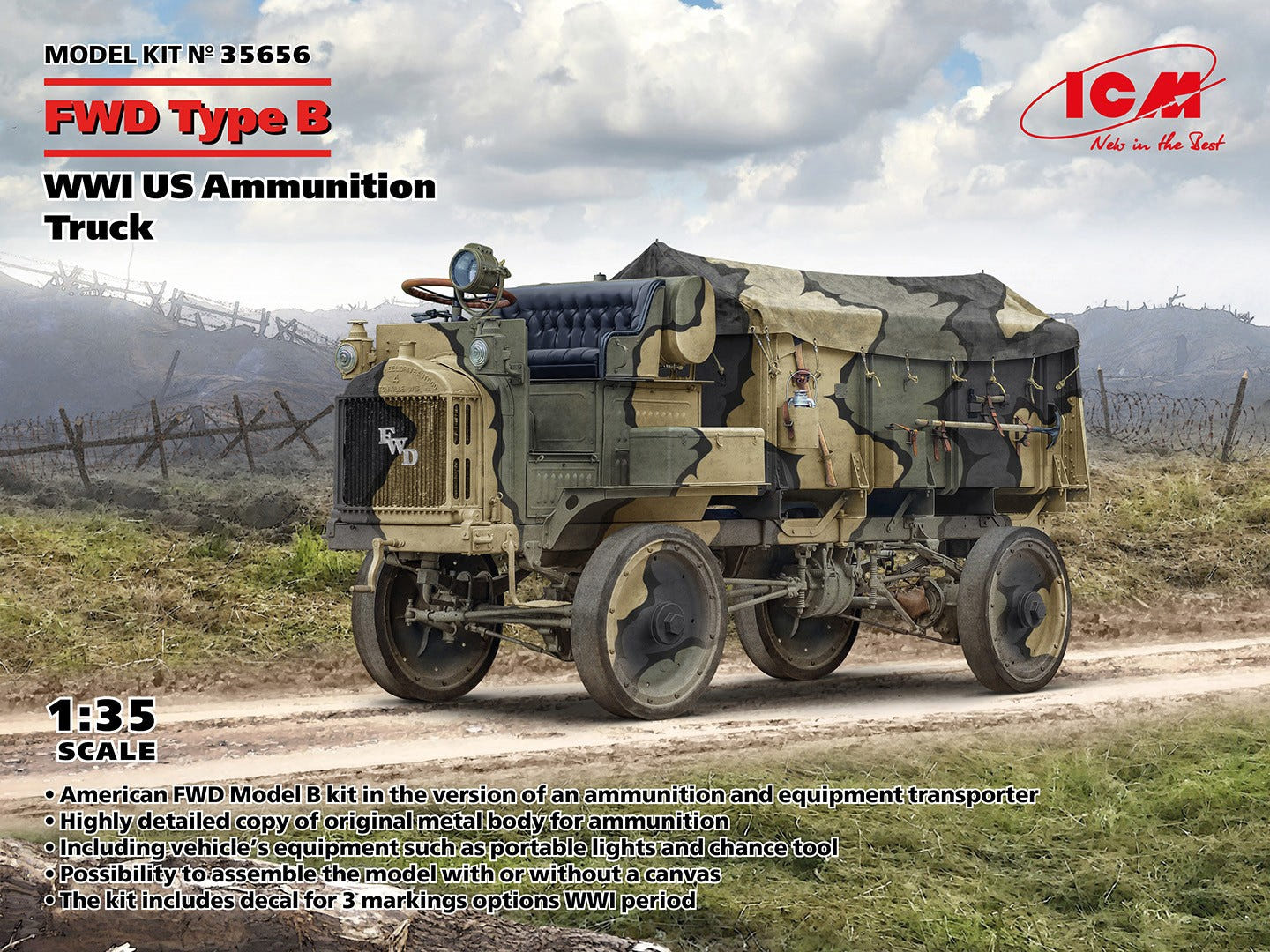 ICM 1:35 FWD Type B WWI U.S. Ammunition Truck - ICM35656