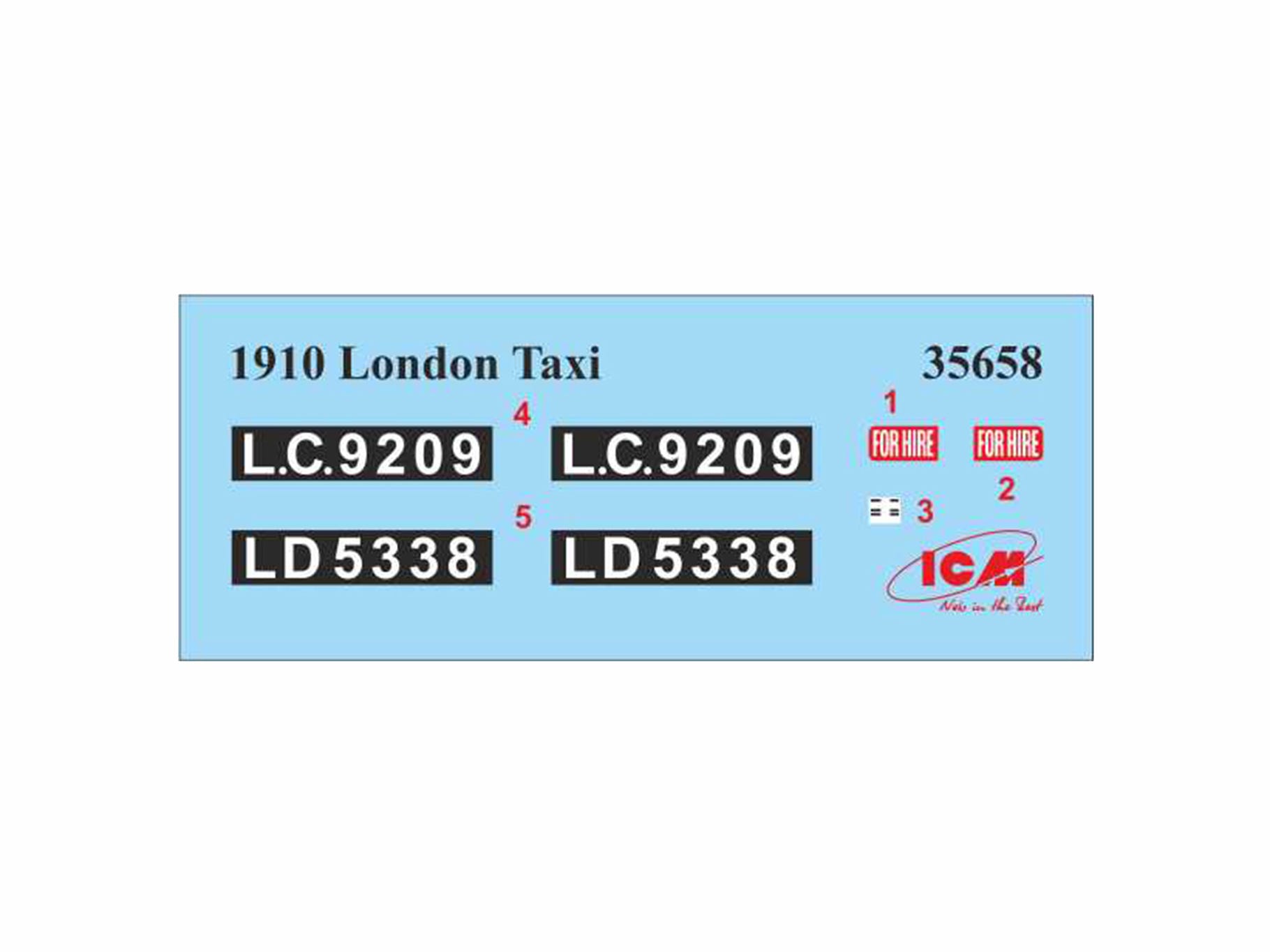 ICM 1:35 Type AG 1910 London Taxi Car - ICM35658