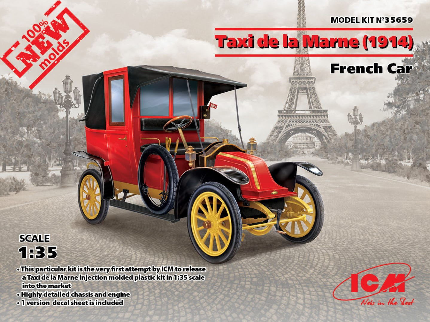 ICM 1:35 Taxi de la Marne (1914) French Car - ICM35659