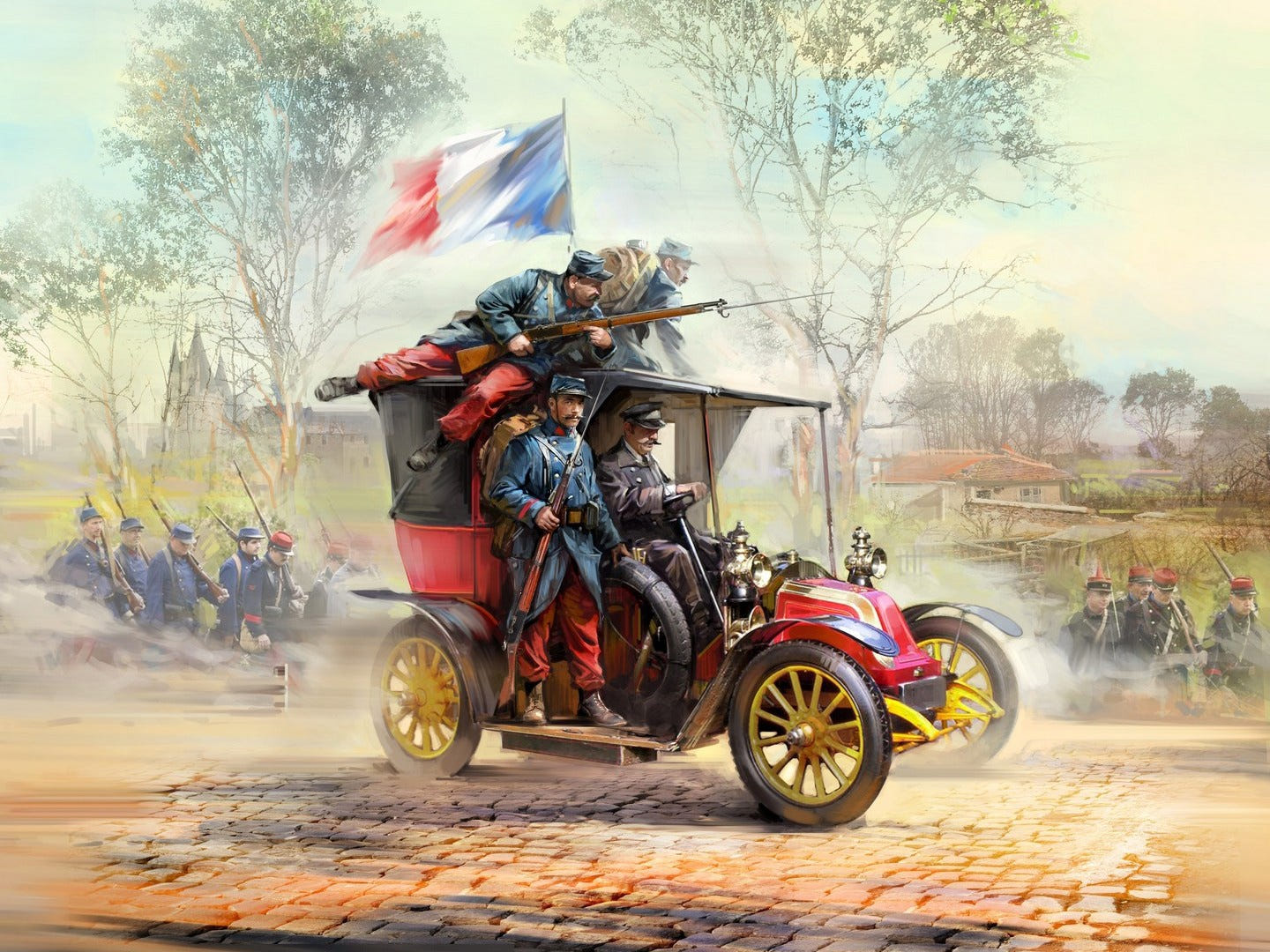 ICM 1:35 Battle of the Marne (1914) Taxi Car with French Infantry - ICM35660