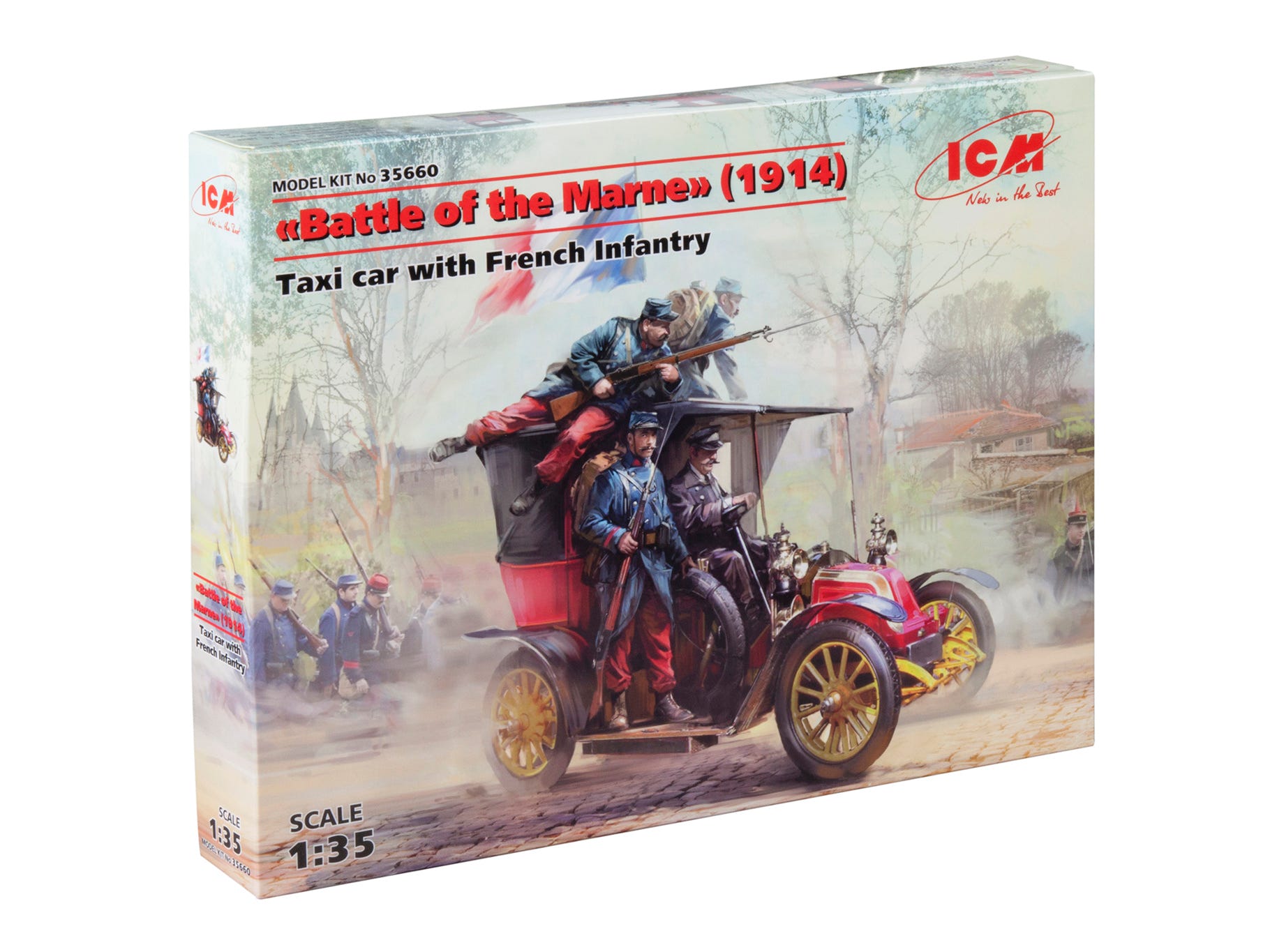 ICM 1:35 Battle of the Marne (1914) Taxi Car with French Infantry - ICM35660
