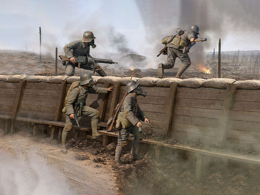 ICM 1:35 ‘Zum Angriff Vorwärts!’ German Army Assault Unit (4 Figures) - ICM35723