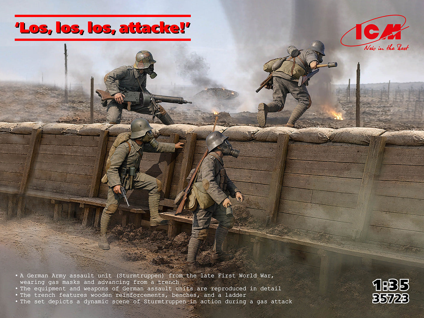 ICM 1:35 ‘Zum Angriff Vorwärts!’ German Army Assault Unit (4 Figures) - ICM35723