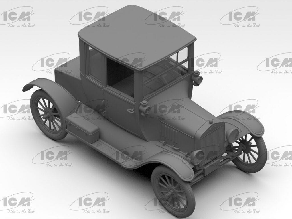 ICM 1:35 Doctor's Coupe 1917 Model T American Car - ICM35830