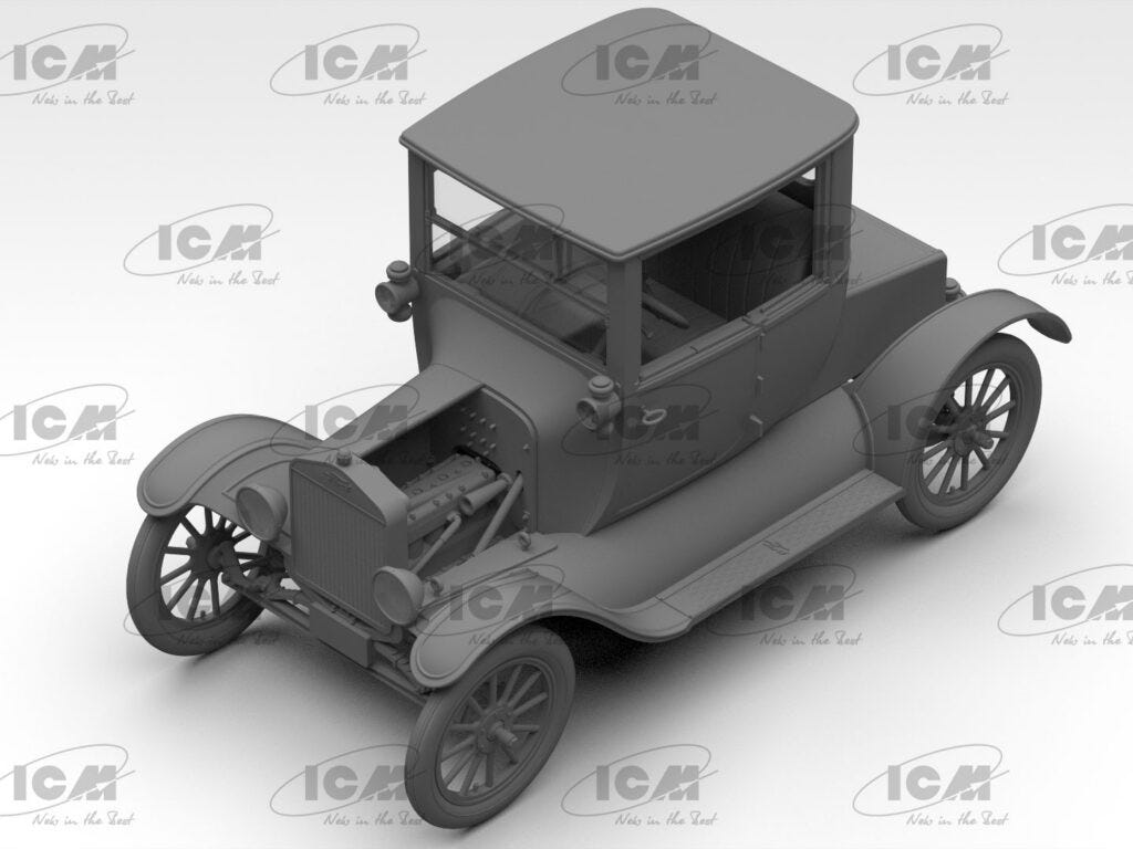 ICM 1:35 Doctor's Coupe 1917 Model T American Car - ICM35830